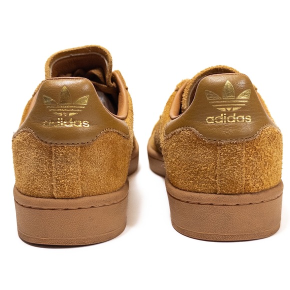 Adidas Campus Sneakers Mens 10.5 Amber Yellow Suede Low Top 3 Stripes Shoes - Picture 9 of 13